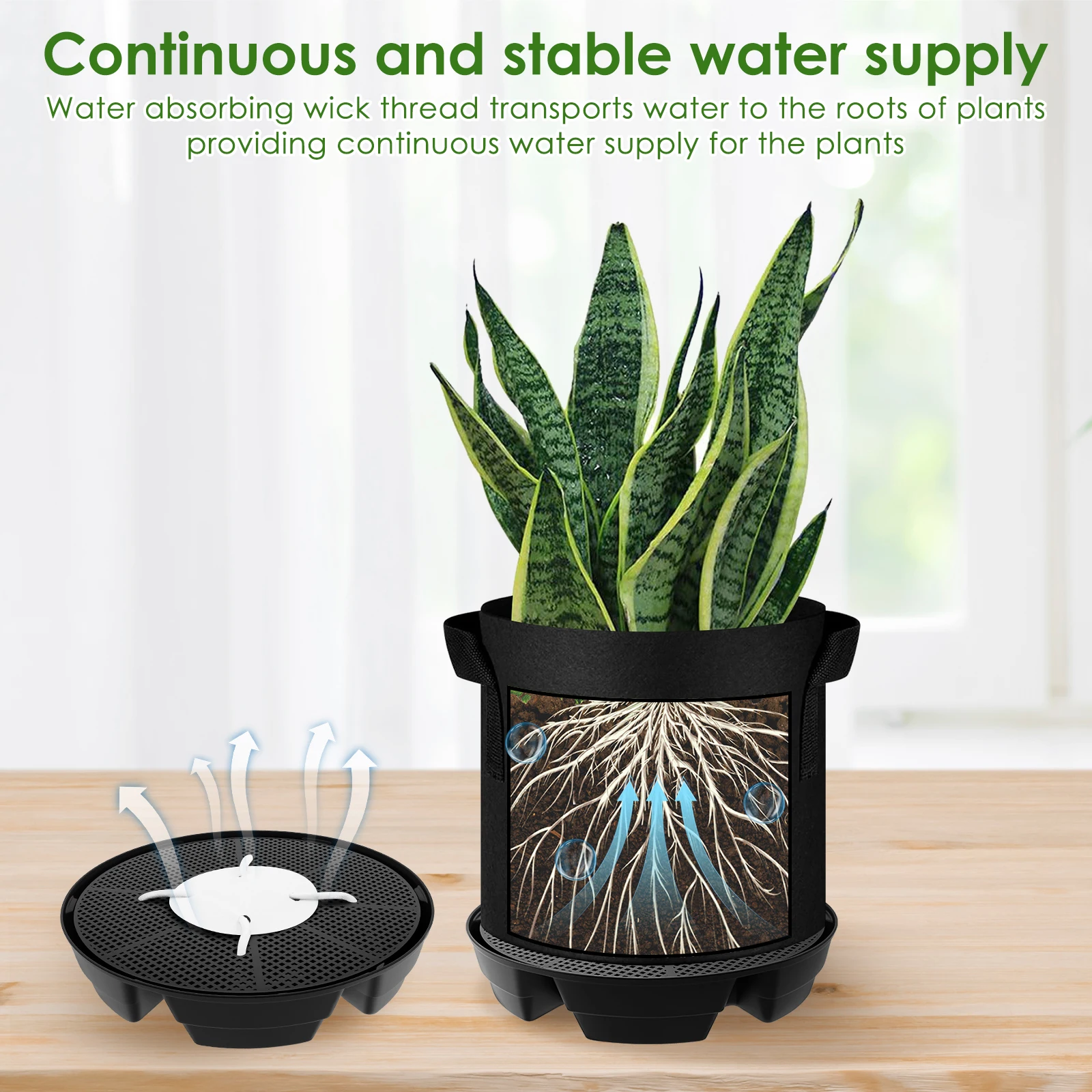 4Pcs Flower Pot Base 2.8L Capacity Self Watering Plant Saucer with Mesh Holes Plant Water Catcher Drip Tray Garden Accessories