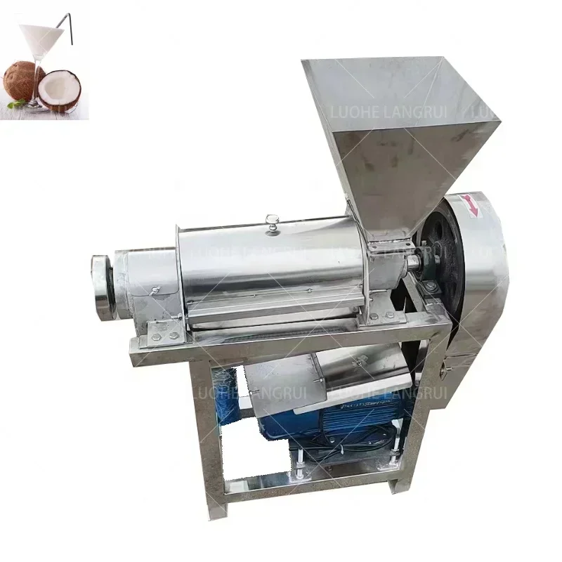 Efficient commercial coconut milk spiral juicer