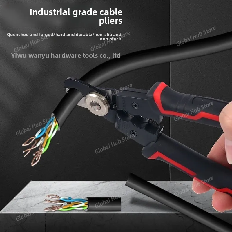 7inchElectrician Wire Stripping Pliers Multifunctional Hand Tool Pliers Cutting Cable Tool Cable Durable Scissors for Soft Wires