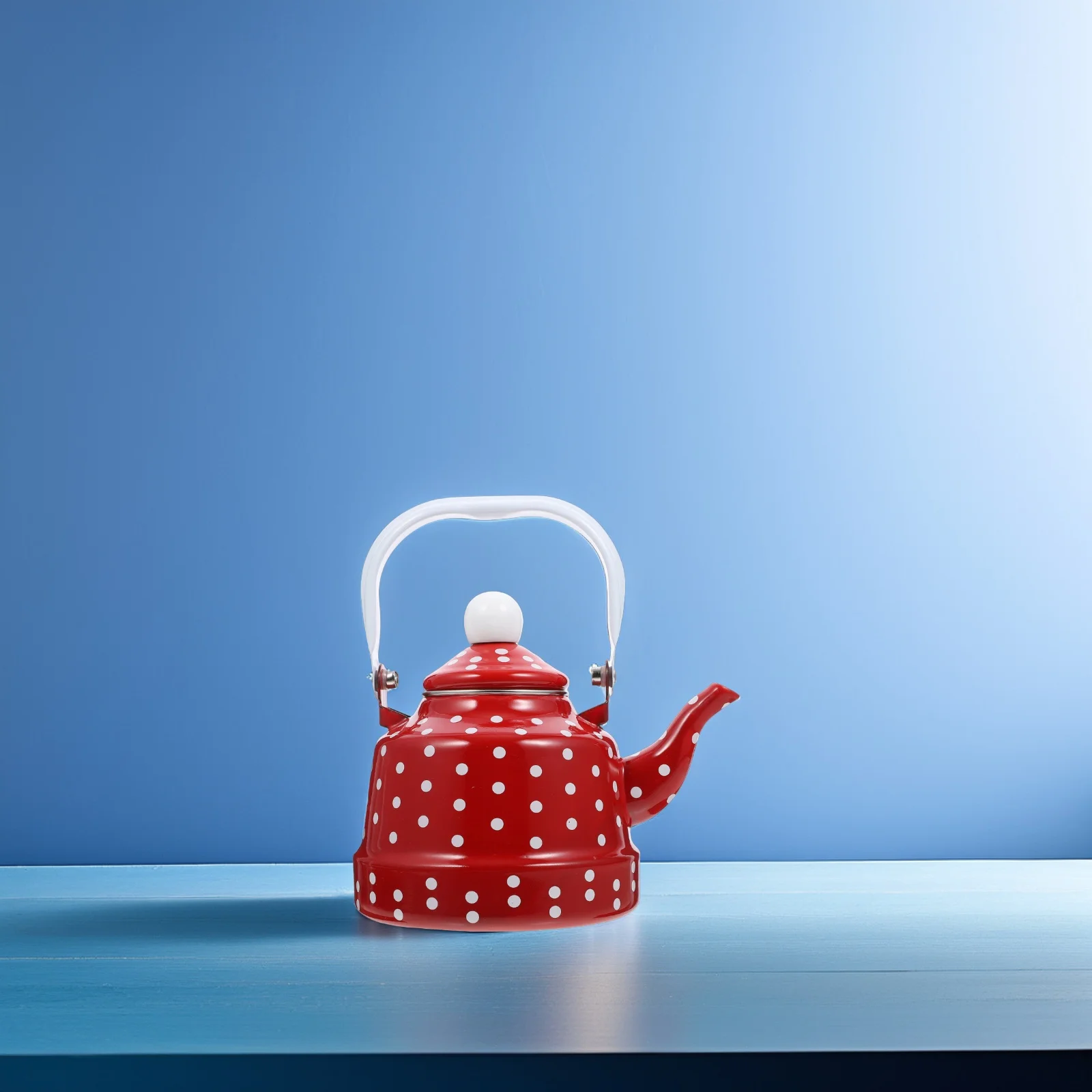 

1pc Thickened Enameled Teapot Retro Design Healthy Food Grade Material Efficient Heat Conduction Kitchen Tea Kettle Home