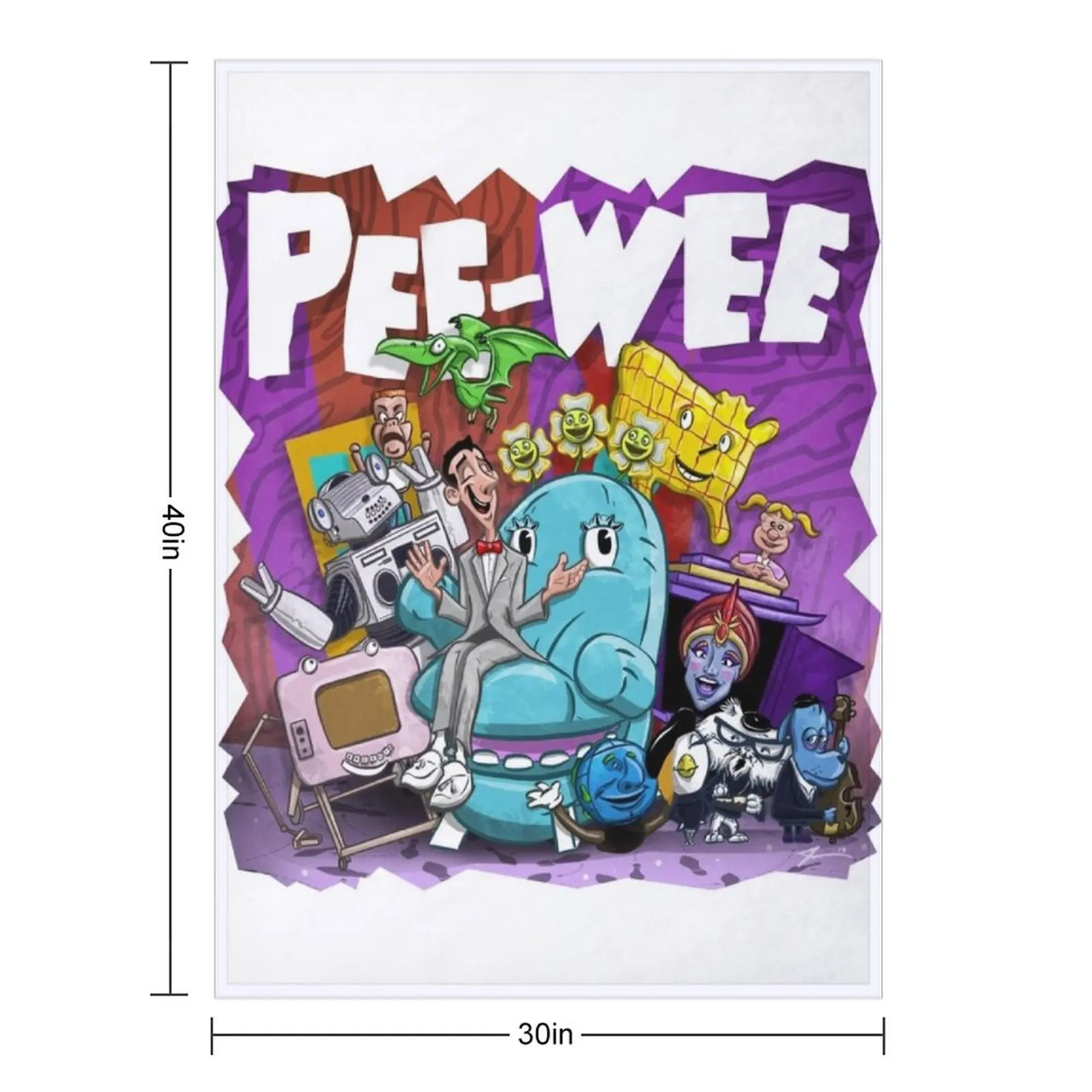 Pee Wee Throw Blanket Summer Hair Comforter Personalized Gift Multi-Purpose Furrys Blankets