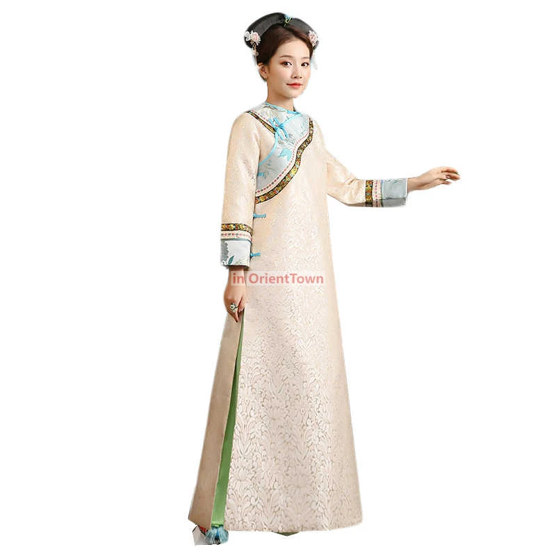 ملابس أداء مسرح السينما التلفزيونية فستان أنيق للمحكمة القديمة للسيدات مطرز بأسرة تشينغ الأميرة التأثيرية