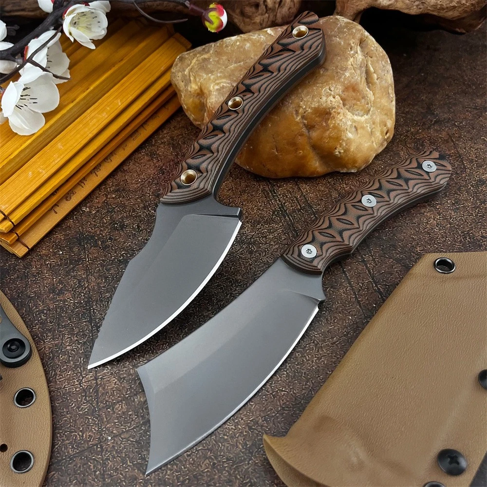 

Многофункциональный нож EDC с фиксированным лезвием, стальное лезвие 8Cr13MoV с ручкой G10, тактические охотничьи инструменты для кемпинга и улицы с ножнами