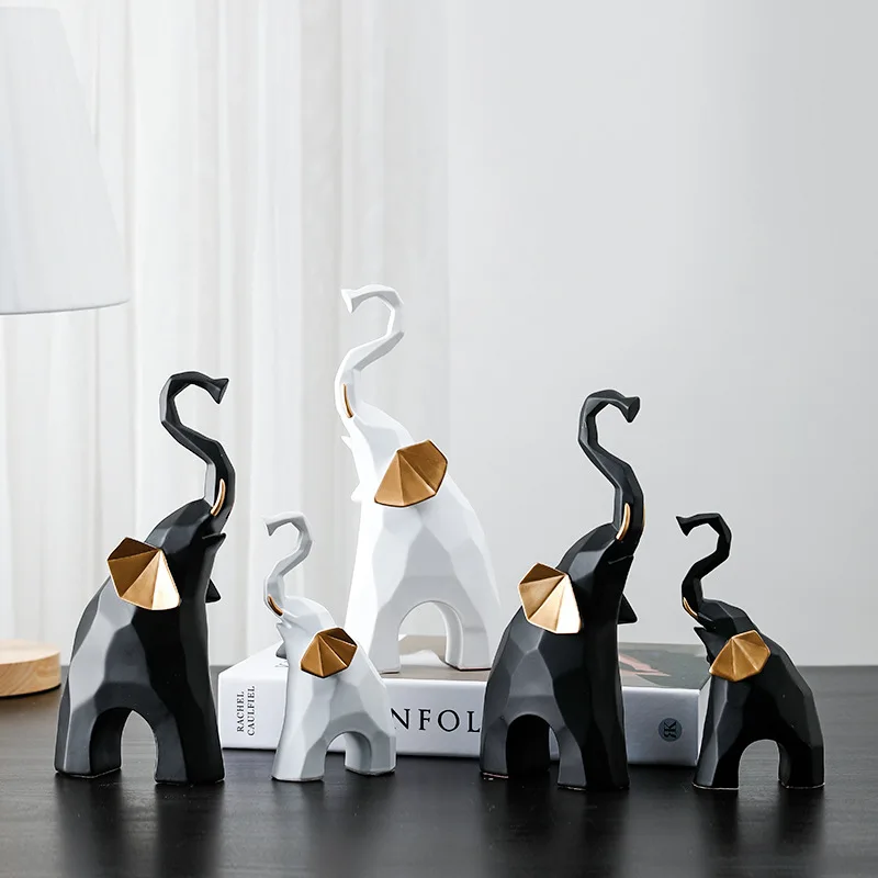 

Статуя слона из смолы для домашнего декора, статуэтка животного из смолы, украшение для гостиной, скандинавский домашний декор