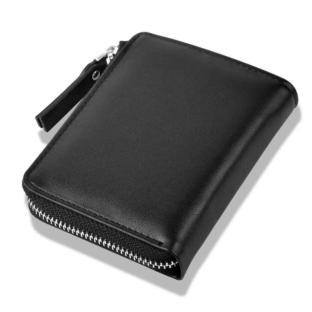 جديد الرجال العمودي محفظة متعددة الوظائف معرف حامل بطاقة الائتمان حقيبة بولي Leather الجلود سستة عملة المحفظة