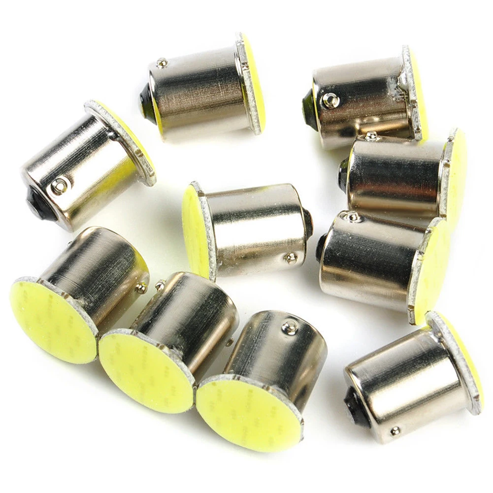 10pcs White 1156 BA15S P21W Led Car LED 1156 Lamp COB 12 SMD 12V Voltage