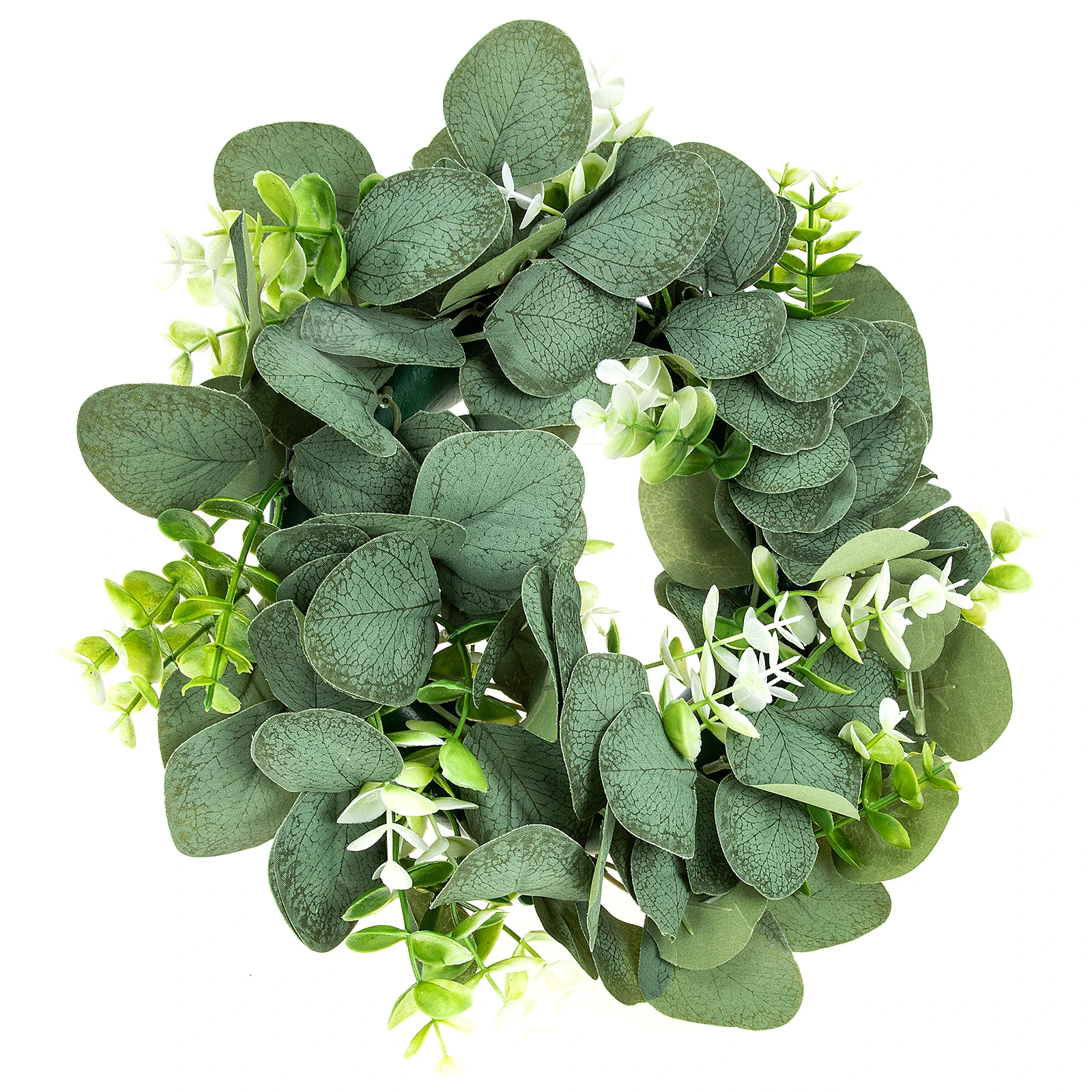 

Artificial Leaf Wreath Green Plastic Hanging Wreath For Front Door Wall Bedroom Party Spring Festival Outdoor Decoration