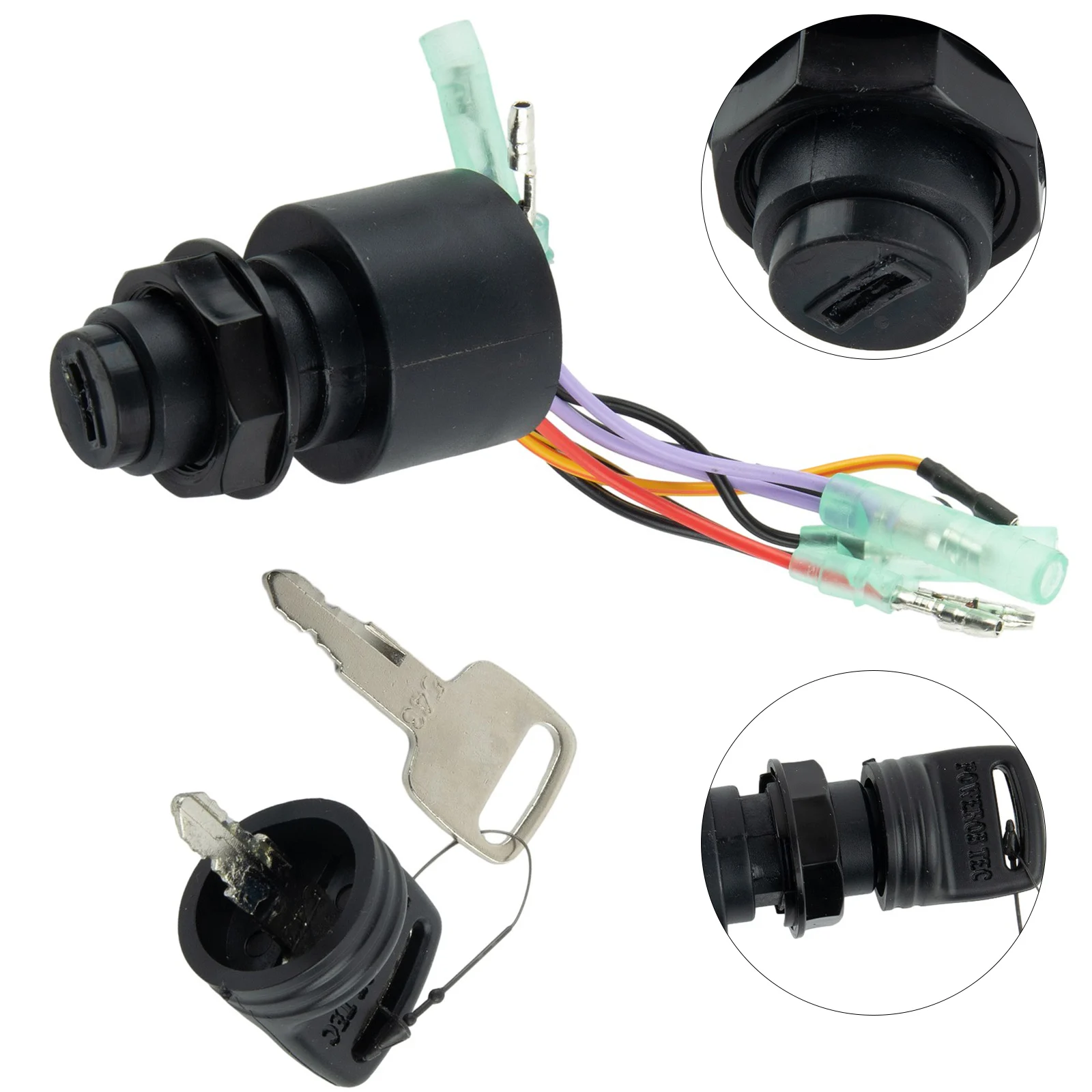 Interruptor de llave de encendido para motores fueraborda de coche, 1 piezas, compatible con Mercury 87-17009A5, reparación de bloqueo de arranque automático