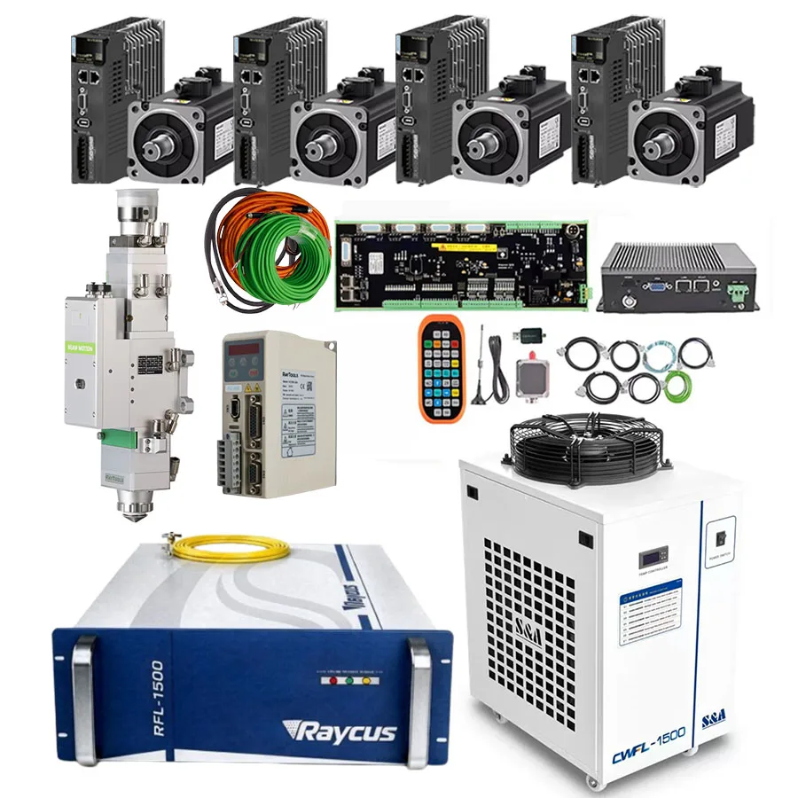 Raycus laser 1500W RFL-C020 2000W RFL-C025 3000W RFL-C3000S laser system XC3000S laser head BM110 Huichuan servo 750W 400W