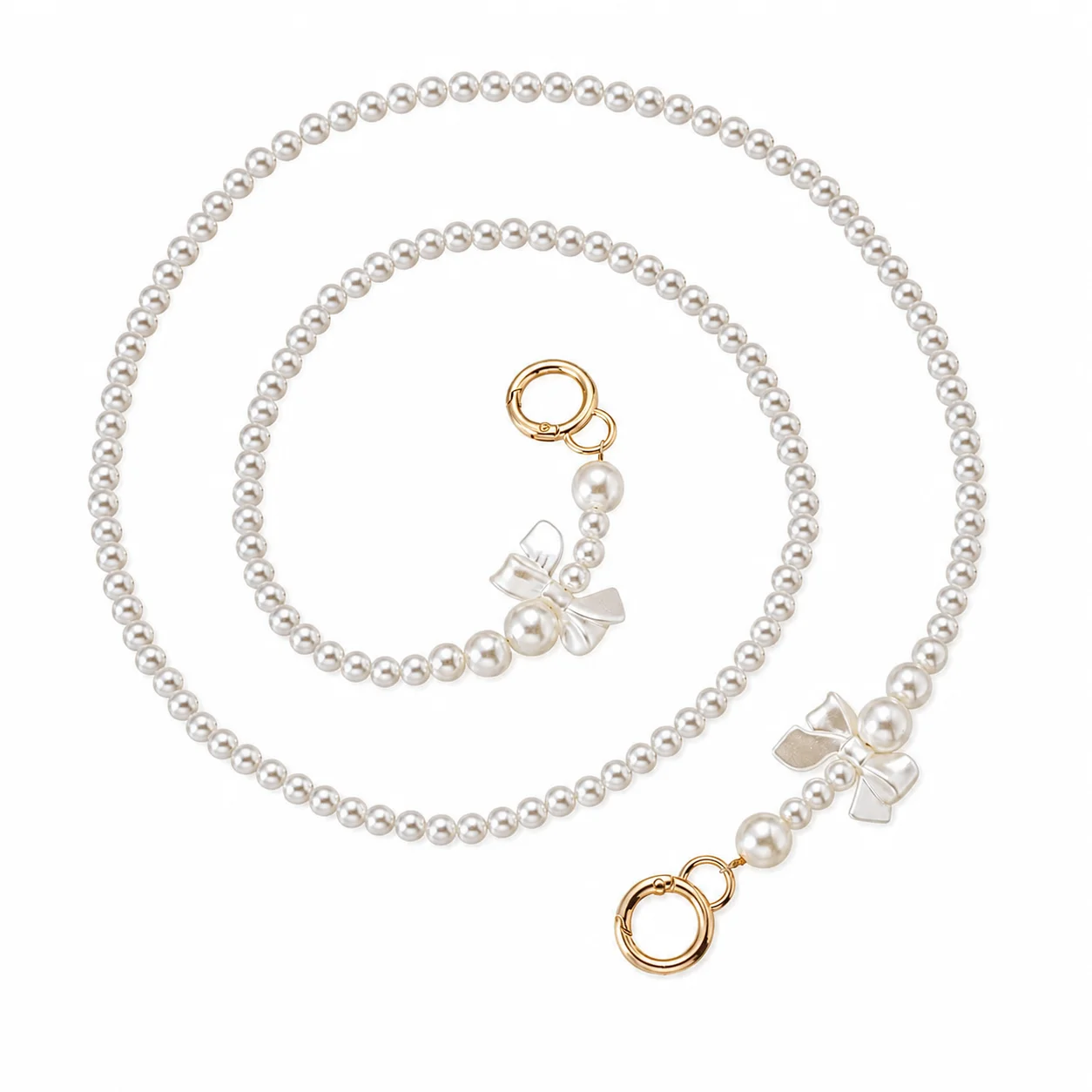 High Gloss Bag Chain Sweet  Replacement Bag Accessory Gold Clasp Bag Chain Cream For Commuting Underarm Bags Daily Travel