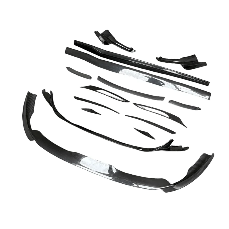 

For Ferrari 812 Superfast GTS Carbon Fiber Body Kit Front Lip Side Skirts Fender Rear Diffuser Parts Upgrade to Novi Style