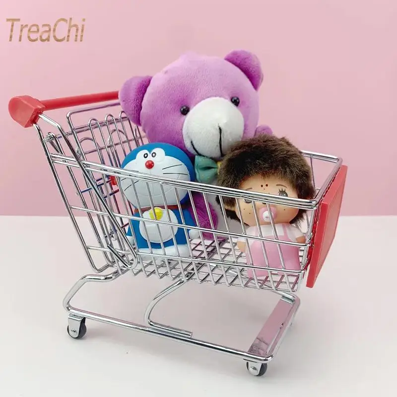 Mini Supermarket Shopping Cart Children\'s Home Toys Can Store Small Ornaments Small Snacks