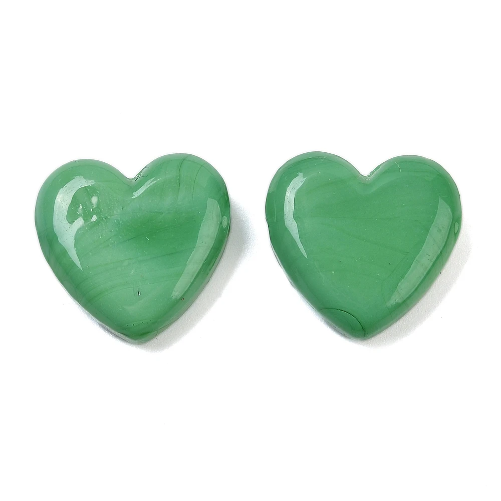 10 Stück handgefertigte mehrfarbige Herz-Glasperlen aus Lampwork-Glas, Valentinstagsgeschenk, 19–20 x 6,5–7 mm für die Herstellung von DIY-Schmuck – Detail 7