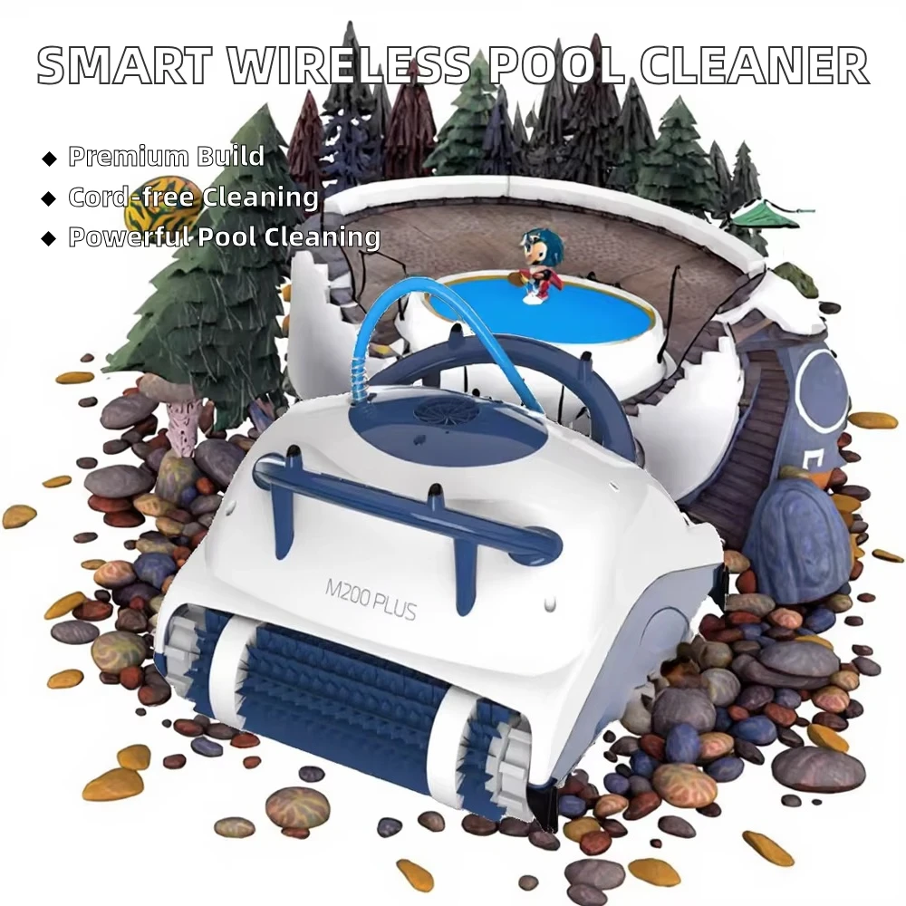 معدات التنظيف الأوتوماتيكية اللاسلكية عالية الجودة لشفط الأوساخ لحمام السباحة وبركة الأسماك