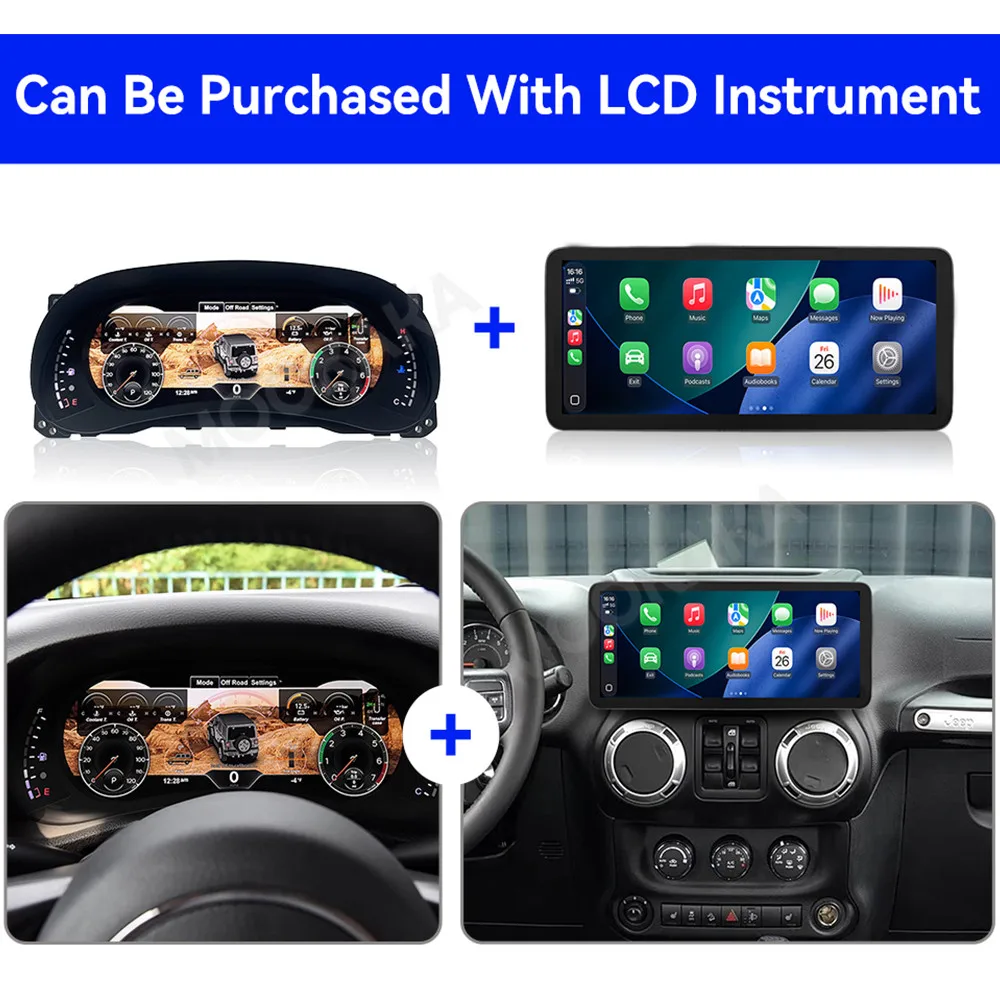 Android 13 Radio Car dashboard For Jeep Wrangler 2011~2018 Multimedia Navigation Car Stereo IPS Screen Receiver player Head Unit
