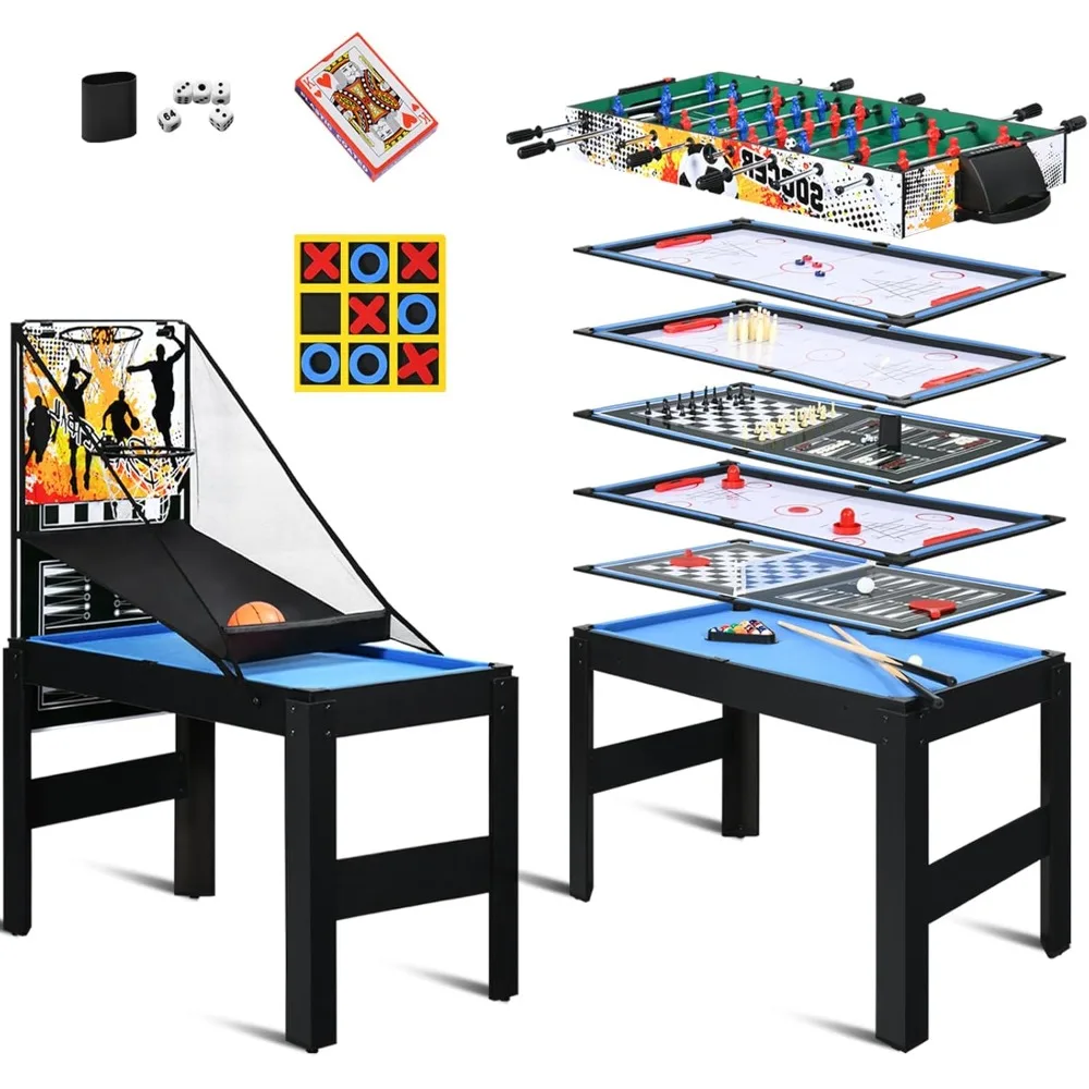 

Multi Game Table, Combo Game Table, Table Set for Home, Game Room w/Foosball, Hockey, Pool Table, Ping Pong, Ba