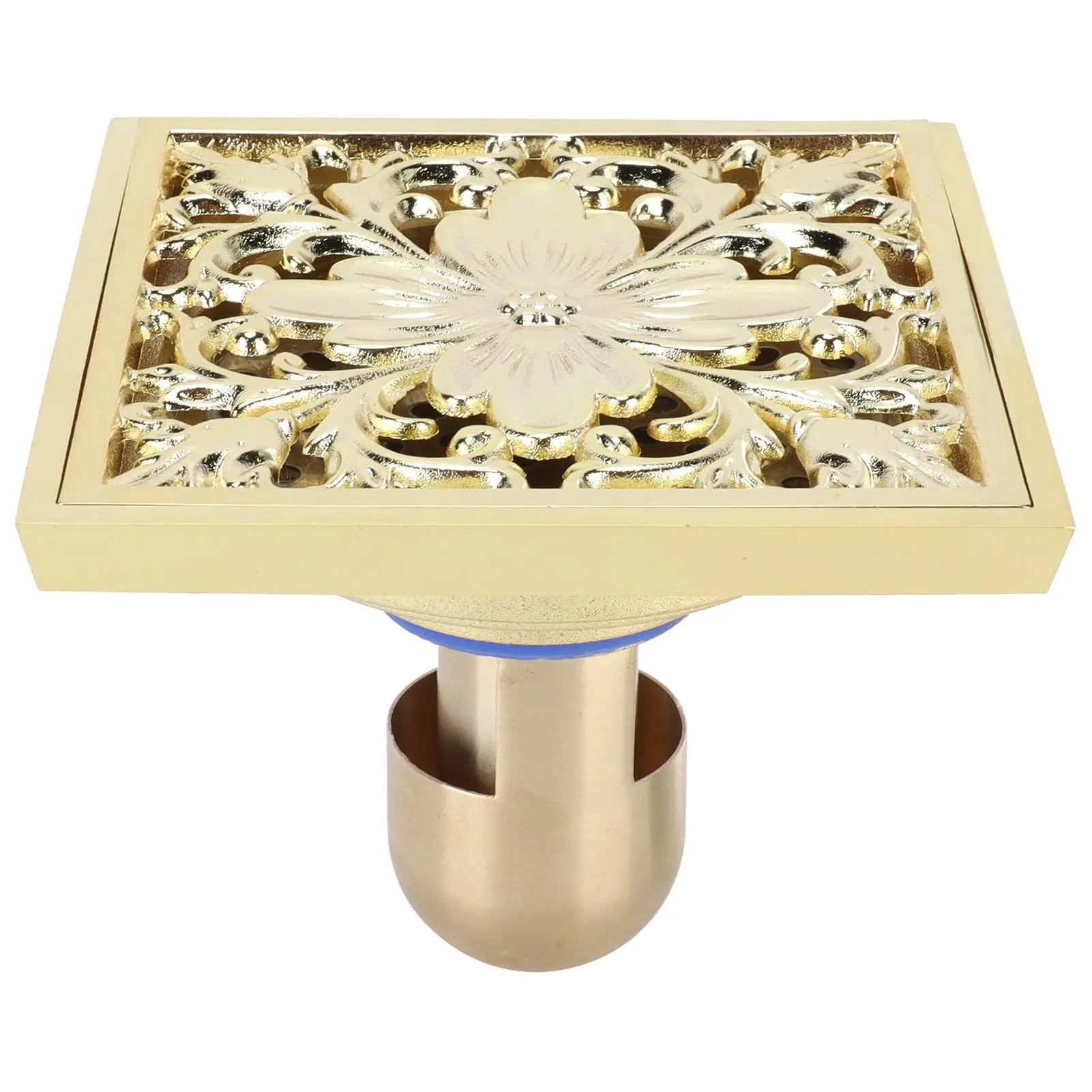 Bathroom With Antique Brass Euro Style Shower Floor Drain - Deodorant, Anti-Clogging Sewer Strainer, Bathroom Cover Grate