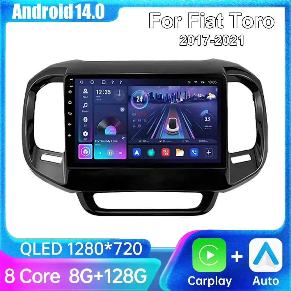 

Android 14 For FIAT Toro 2017 2018 - 2021 Car Radio Multimedia Video Player Navigation GPS Android Auto Carplay BT No 2 Din DVD