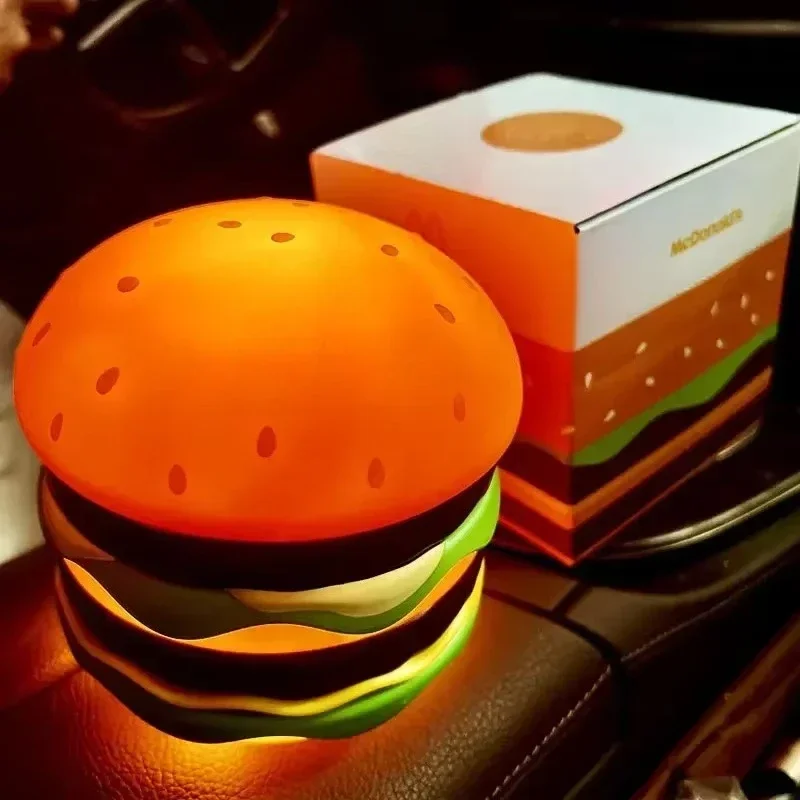 Burger fries patting lamp bedroom bedside night light desktop model ornaments accompany children's birthday gift