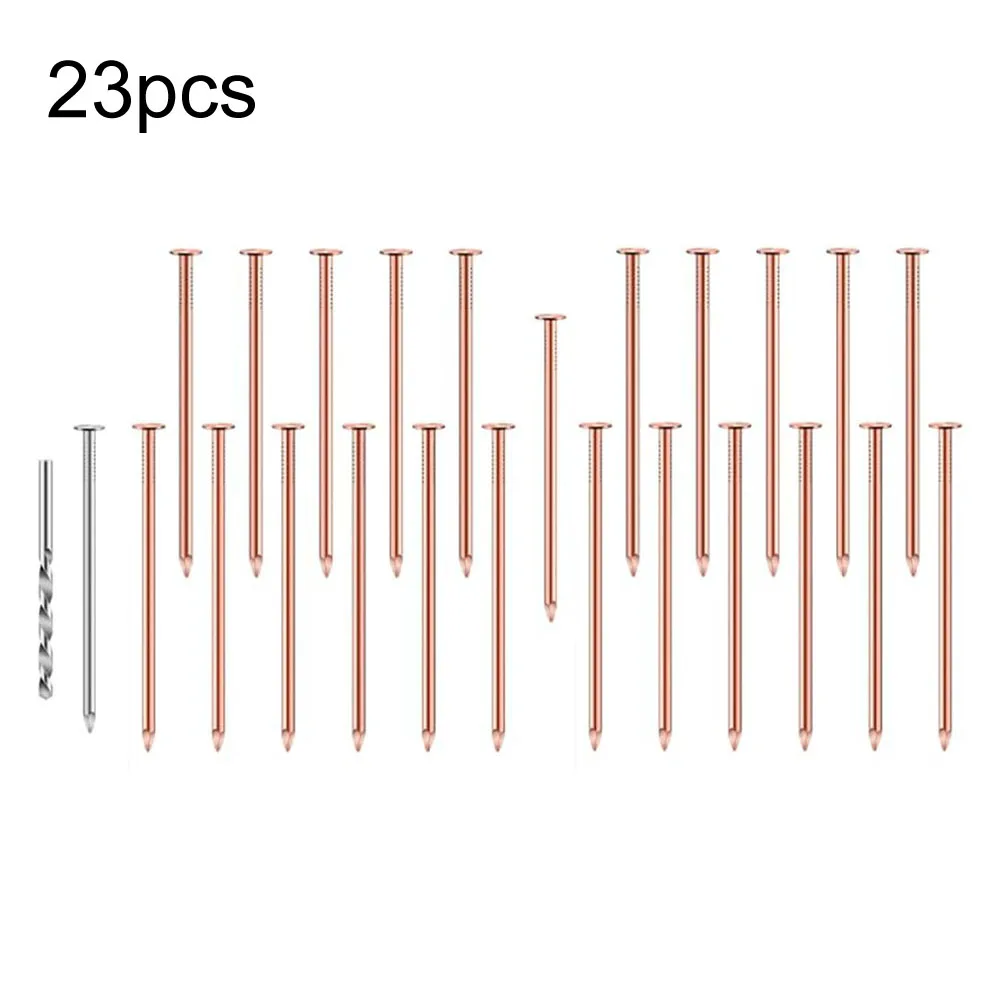 

25pcs 3.5 Inch Copper Nails Set Stainless Steel Nail Cobalt Drill Bit Nail For Killing Trees Stump Root Stump Removal Spikes