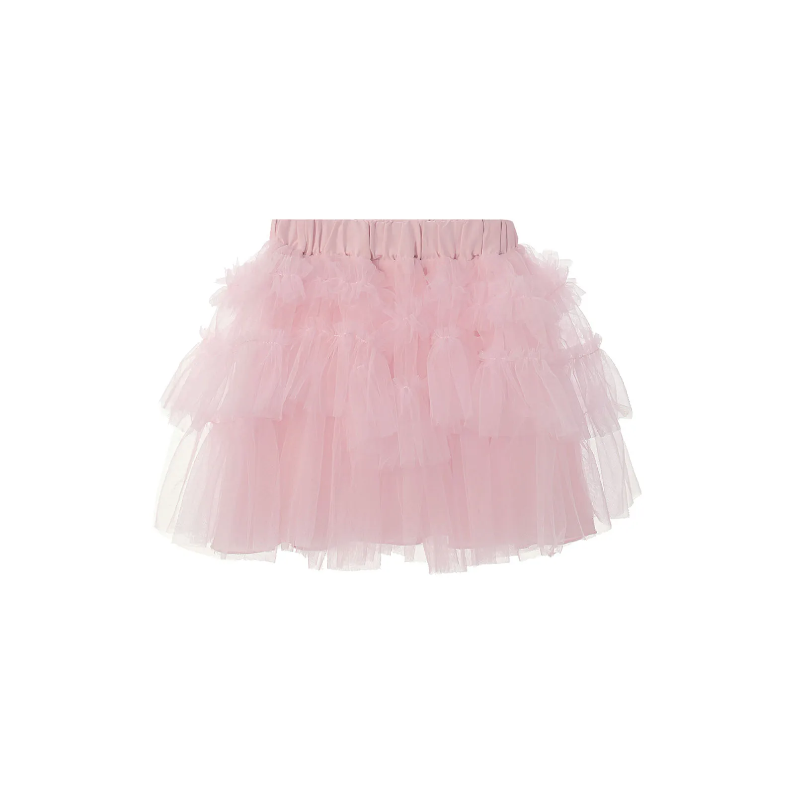 

Baby Girls Cuties Tutu Mesh Skirt Toddler Solid Color Elastic Waistband Tulle Skirts for Birthday Party Daily Photography Wear