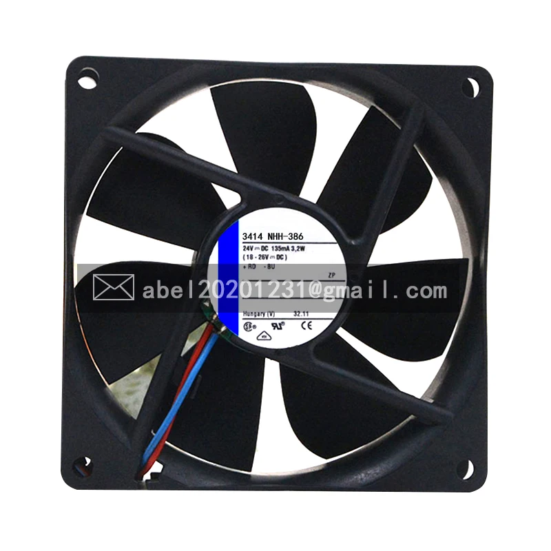 

BRAND NEW ORIGINAL 3414NHH-386 3414 NHH-386 DC 24V COOLING FAN 9225 92*92*25 MM