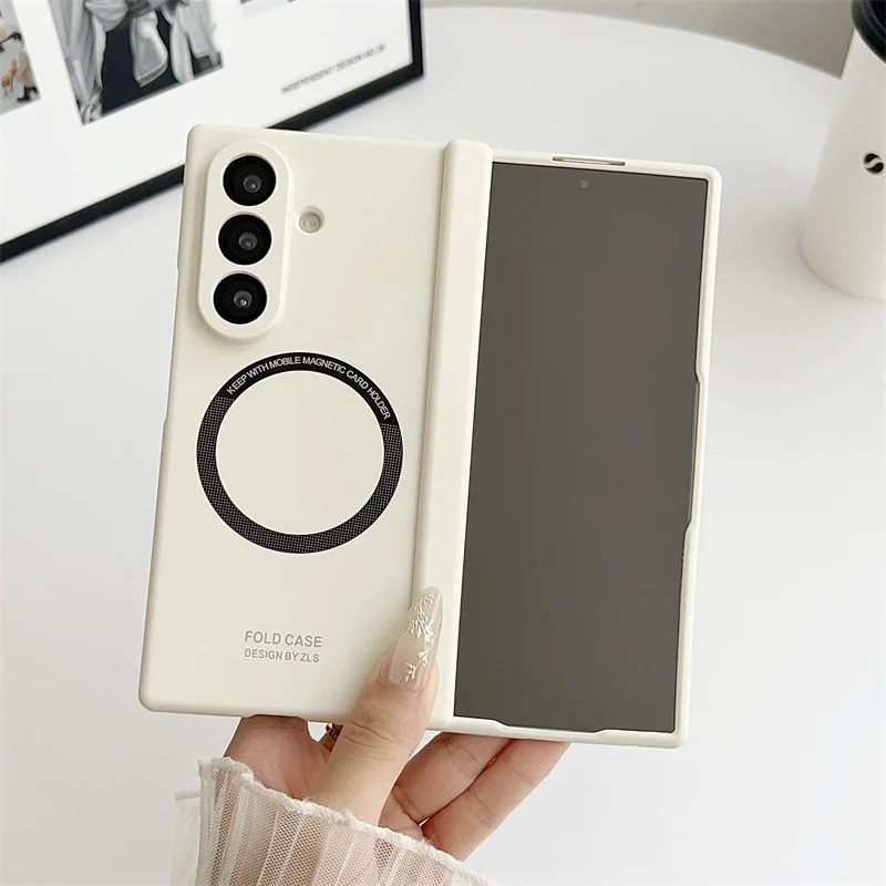 Magsafe Ultra Thin Matte Hinge Case dla Samsung Galaxy Z Fold 7 6 z miejscem na rysik S Pen, bezprzewodowe ładowanie, szkło ochronne na ekran, odporna na wstrząsy obudowa — zdjęcie produktu 3