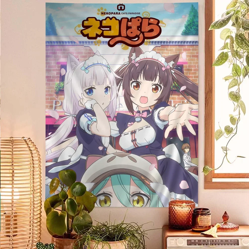 VIKAMA Kawaii Anime Girl Wall Hanging for Bedroom Dorm Backdrop Gift for Anime Fans Room Decor