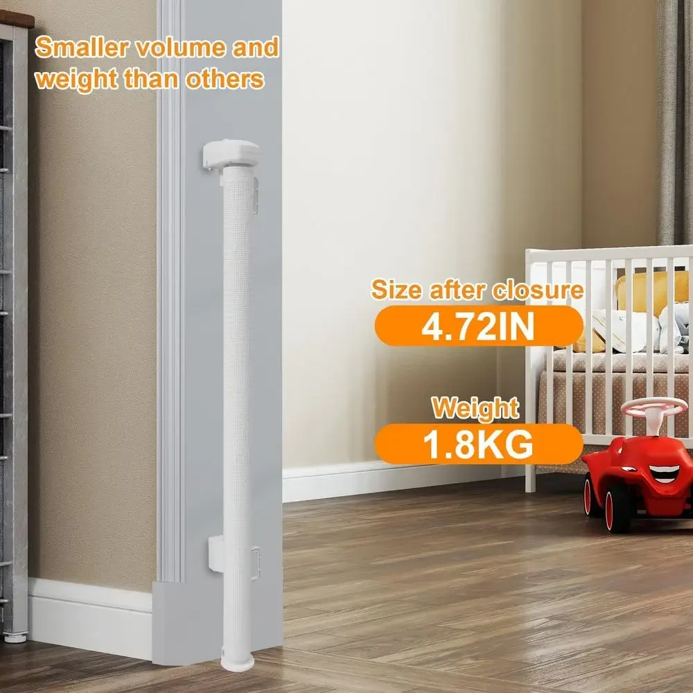 Adjustable Height Mesh Safety Gate, 33.8 Tall, Extends to 55.1 Wide for Babies and Pets, Suitable for Indoor and Outdoor Use (Bl - view 6