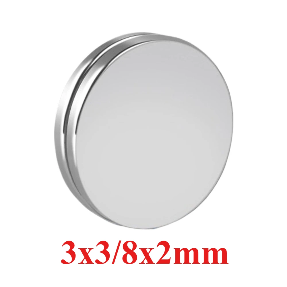 

3x3/8x2mm Mini Circular Magnets Powerful and Versatile for Kitchen Use, Scientific Experiments, Warehouse Organization