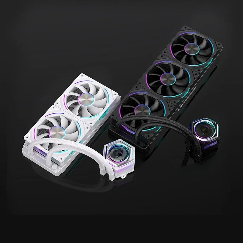 

Computer case water cooling heat dissipation ARGBpwm temperature control special-shaped hexagonal mirror water cooling radiator