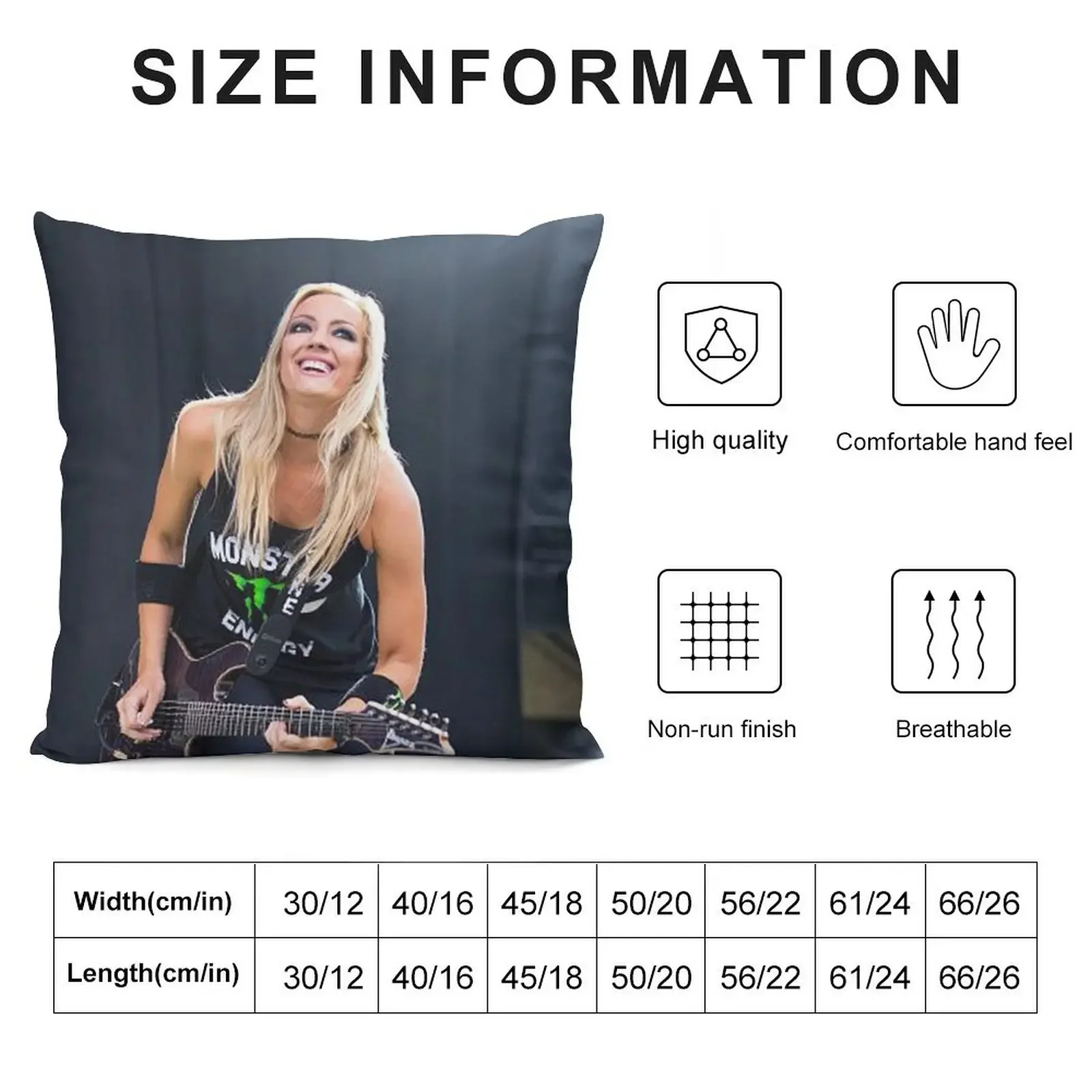 Musician Nita Strauss Performs Art Throw Pillow Christmas Covers Sofa Pillow Cover Sitting Cushion christmas pillowcases pillow