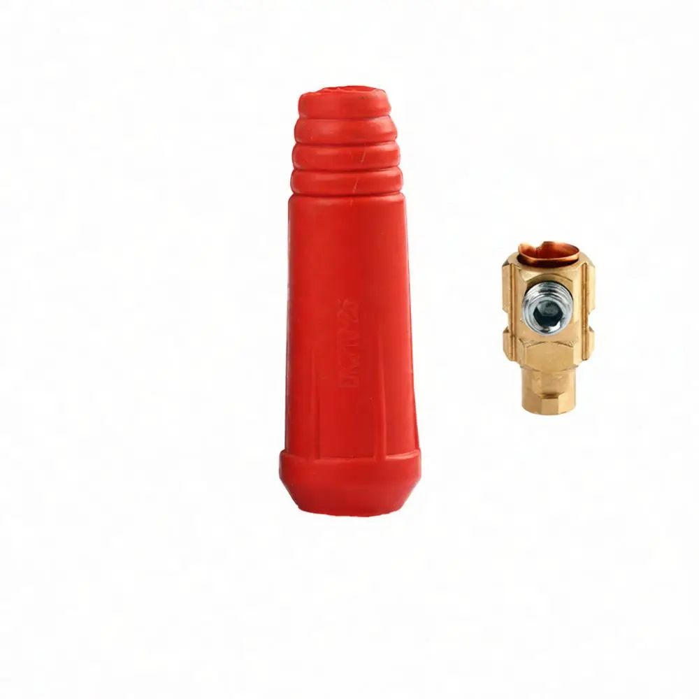 Durable European Welding Machine Connector Quick Plug Socket 10 25 35 50 50 70 For Heavy Duty Arc Welding Power Supply