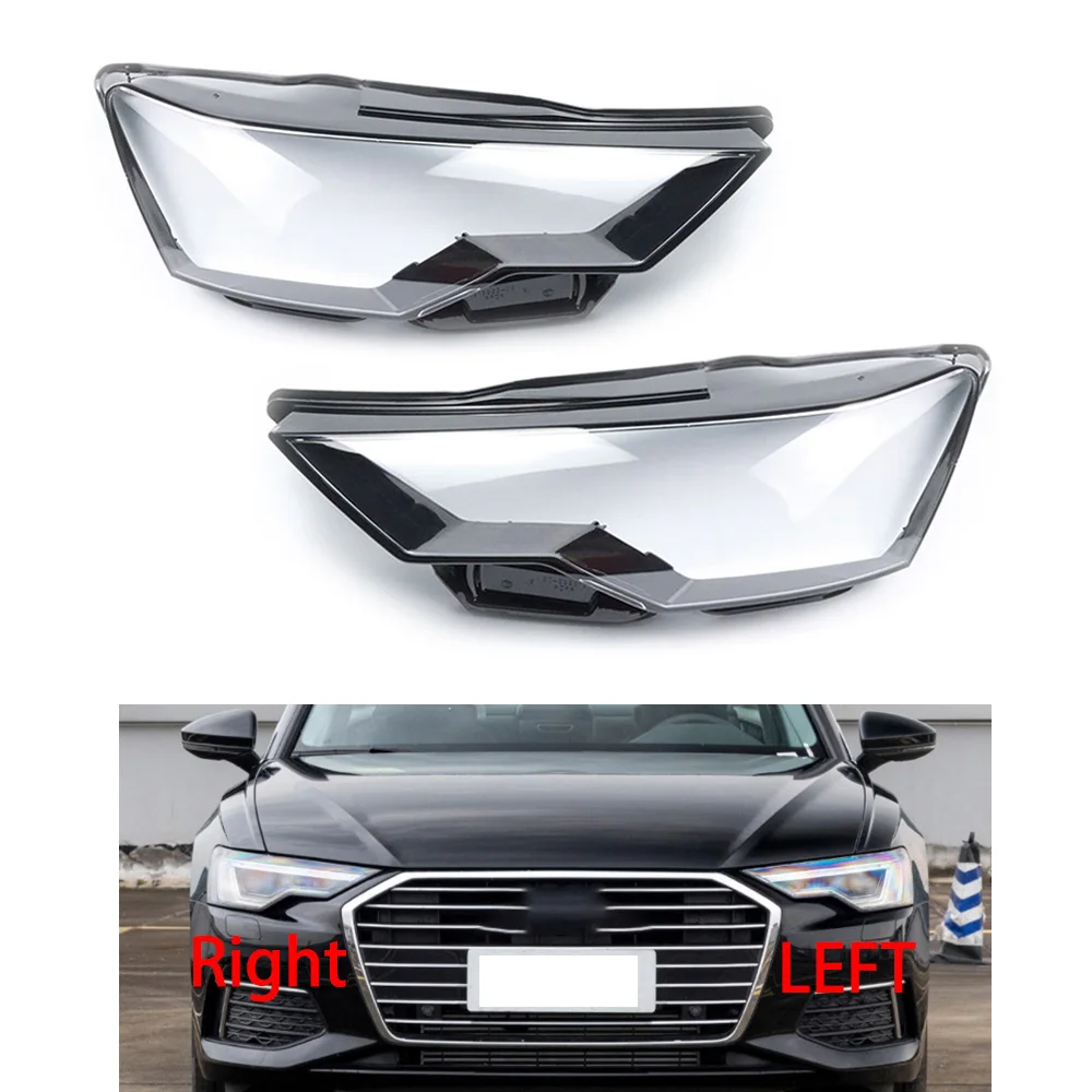 For Audi A6 A6L C8 2019-2021 Car Headlamp Cover Lampshade Headlight Shell Lens