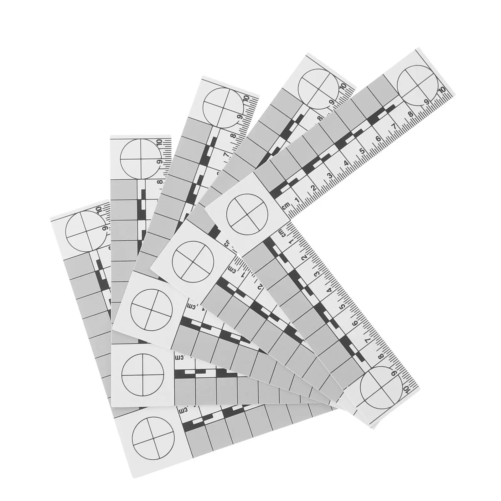 5Pcs L-Shaped Evidence Scale Ruler Centimeter High Precision Photomacrographic Measurement Scale for Crime Scene Photography