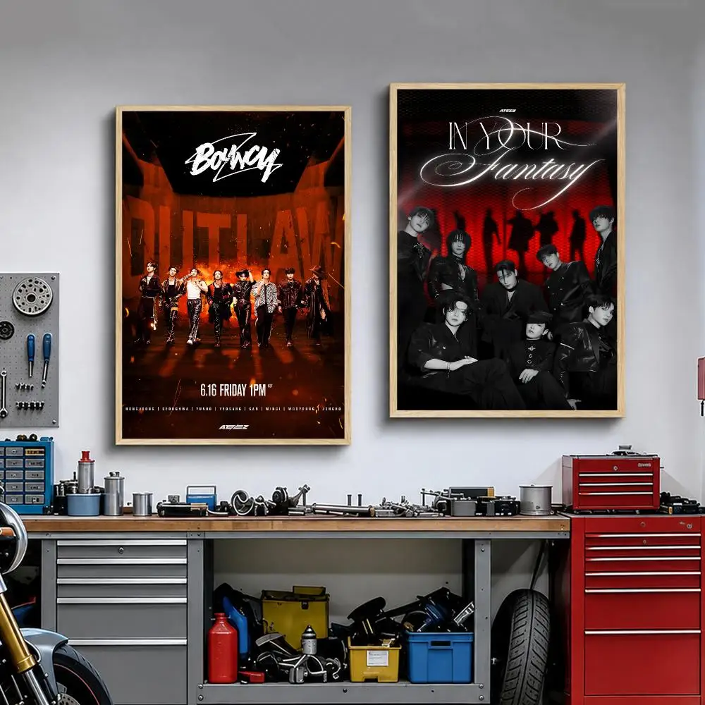 Group A-ATEEZ K-Pop Performance Poster Wall Art Bedroom Living Room Dorm Bar Cafe Gym Studio Home Decor Gifts - view 4