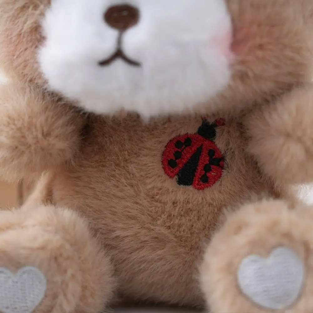 

Stuffed Animals Plush Little Bear keychain Plush Doll Embroidered Plush Bear Sitting Doll Couple Toy Soft Bear Bag Pendant