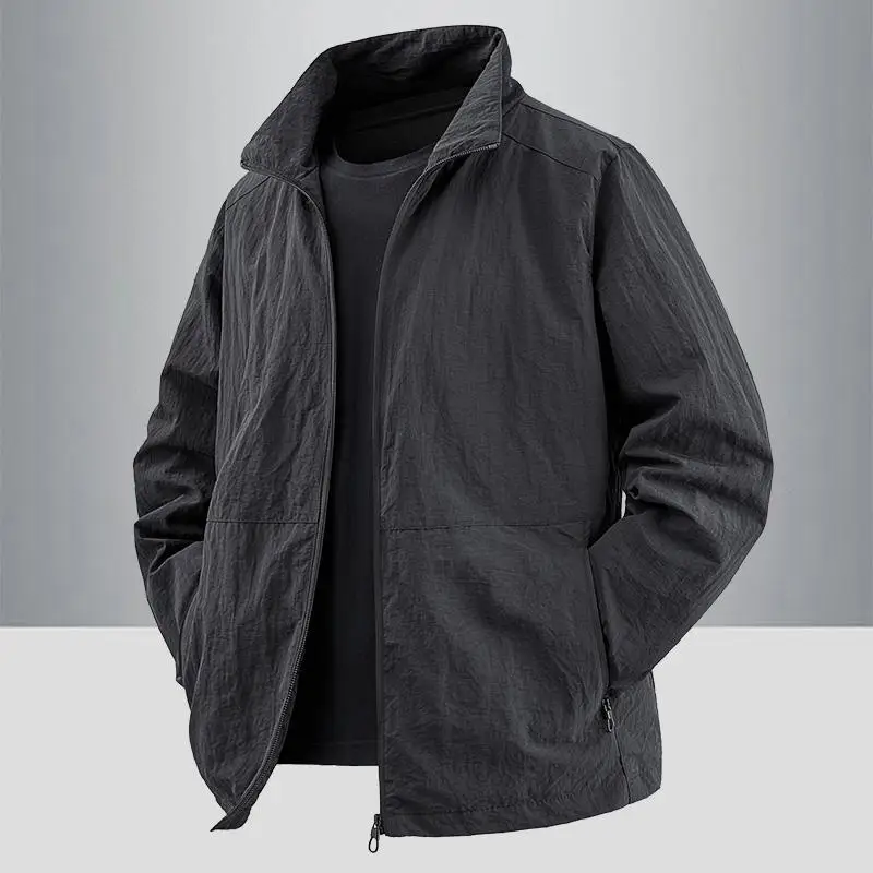 

Весенне-осеннее мужское легкое повседневное однослойное дышащее длинное пальто для бега на открытом воздухе