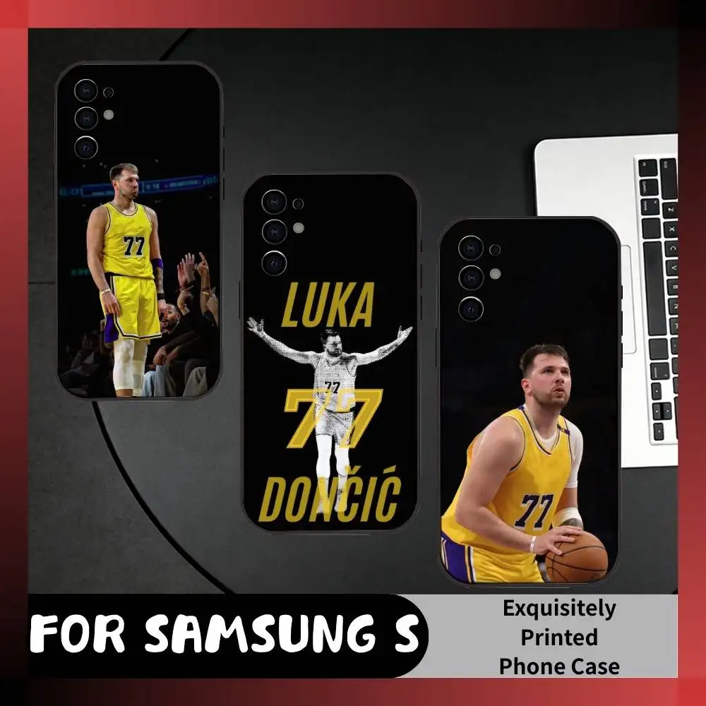 

BASKETBALL LAK L-Luka Doncic Player Phone Case For Samsung S25,S24,S21,S22,S23,S20,Ultra,S26,Plus,Fe,Note,5G Black Cover