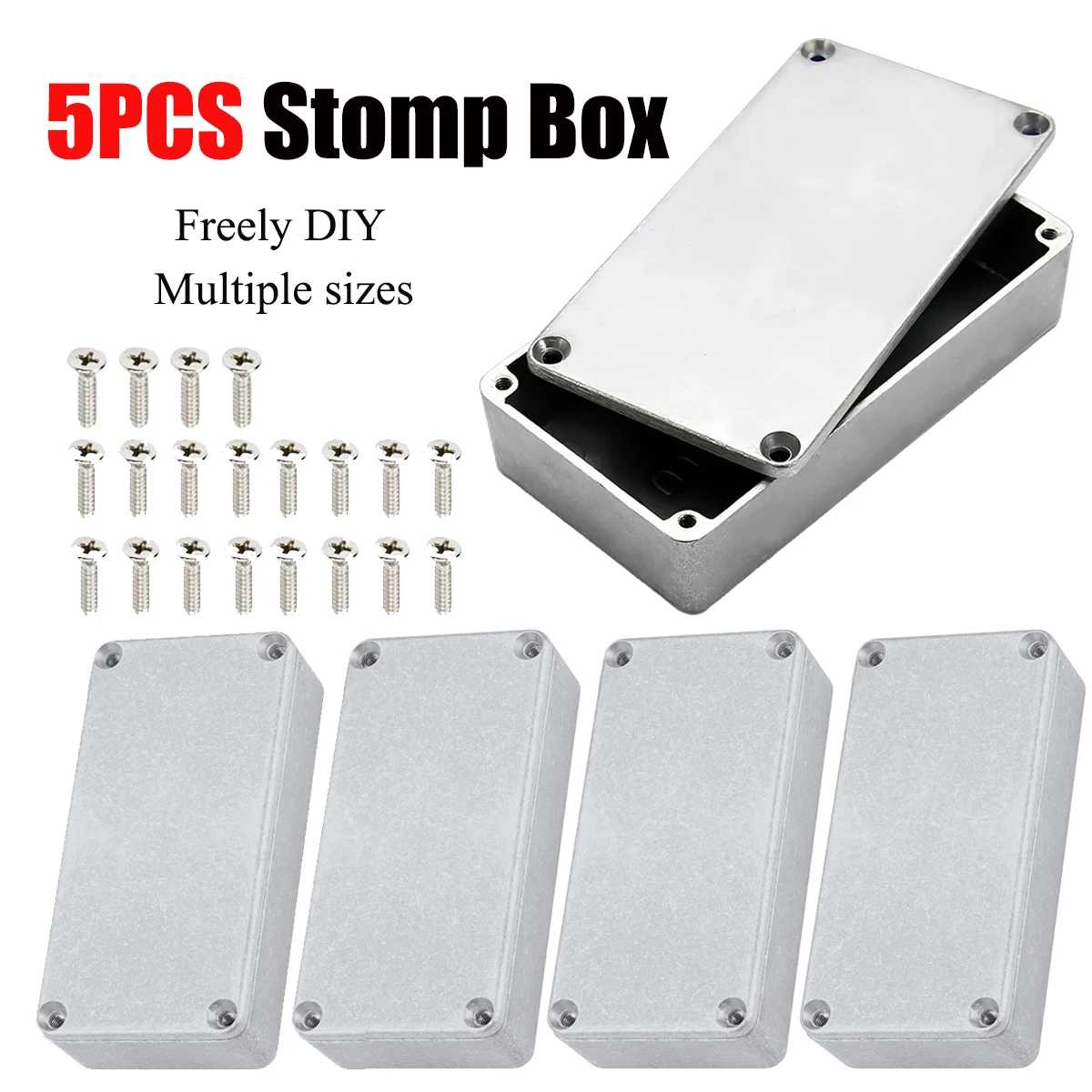 

5 шт. алюминиевый корпус педали эффектов для гитары своими руками-12 размеров (1590A/B/BB/C/D/DD/G/LB/XX/BB2/125B/1032L), простота в использовании