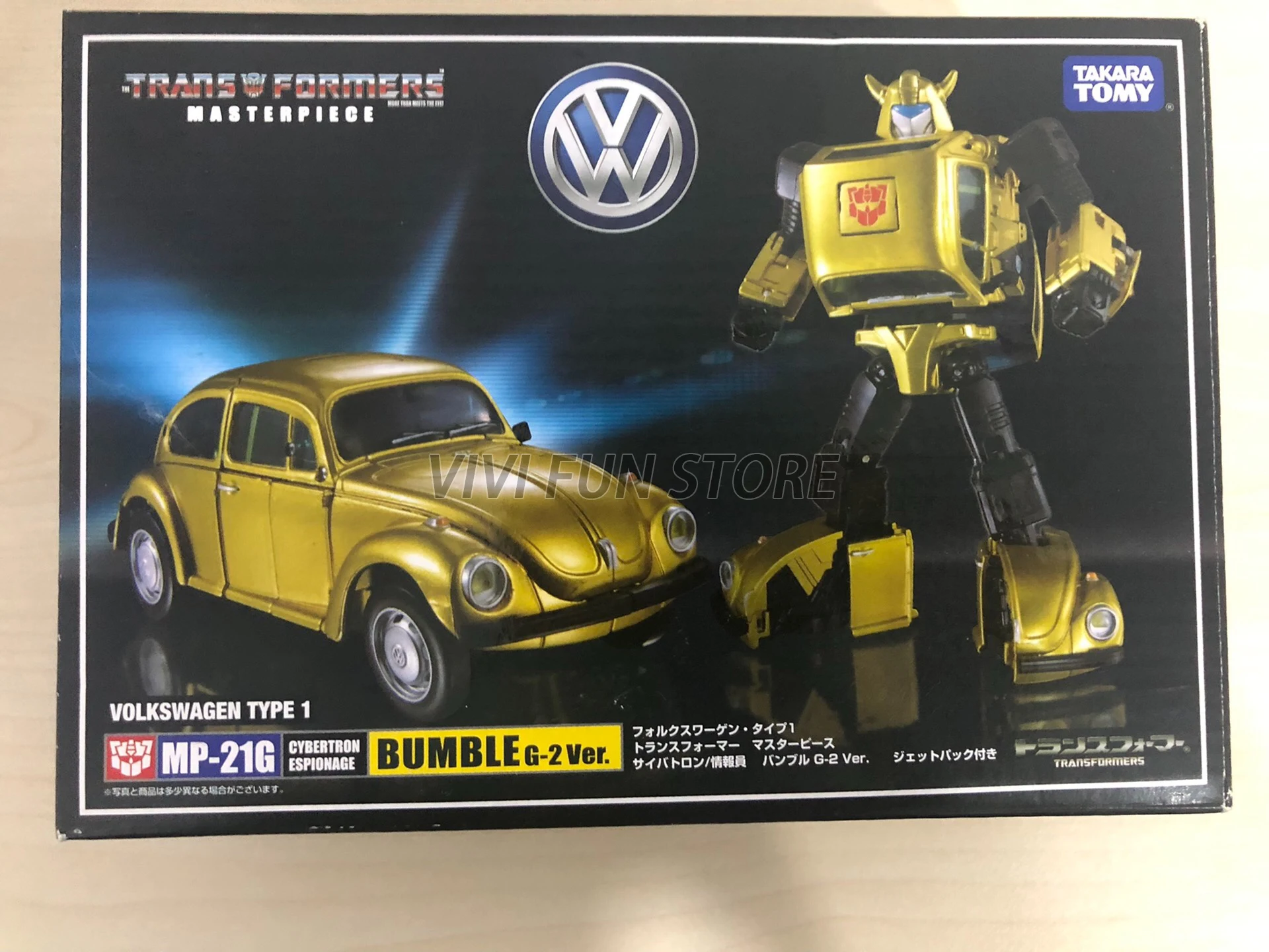 In Stock TAKARA TOMY Genuine Transformers MP 21G Goldbug BUMBLE G-2 Ver. Bumblebee Model Toys MASTERPIECE G1 Commemorative Coin