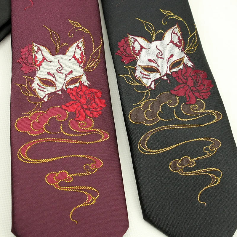 Anime Fox Neck Tie para Homens e Mulheres, Roupas JK, Acessórios Kawaii, Adereços Cosplay, Festa, Unisex, Presentes de Natal