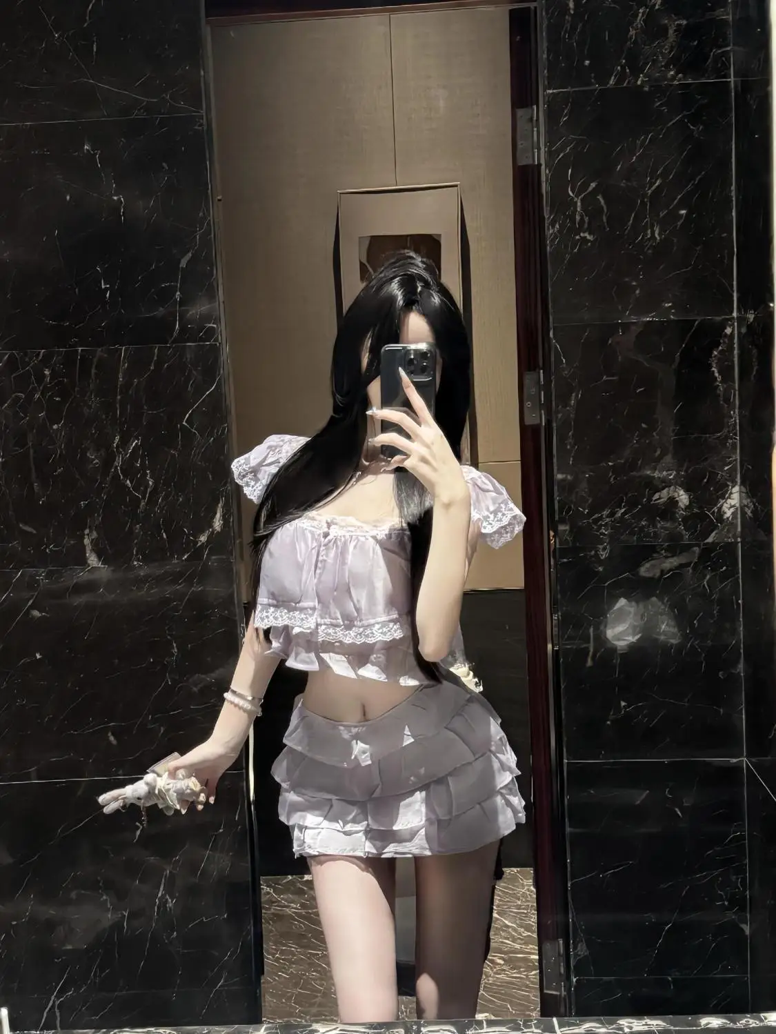 2026 French Sweet Elegant 2 Piece Set Women Lace Design Y2k Square Neck Tops + Cake Skirts Japanese Vintage Casual Chic Outfits