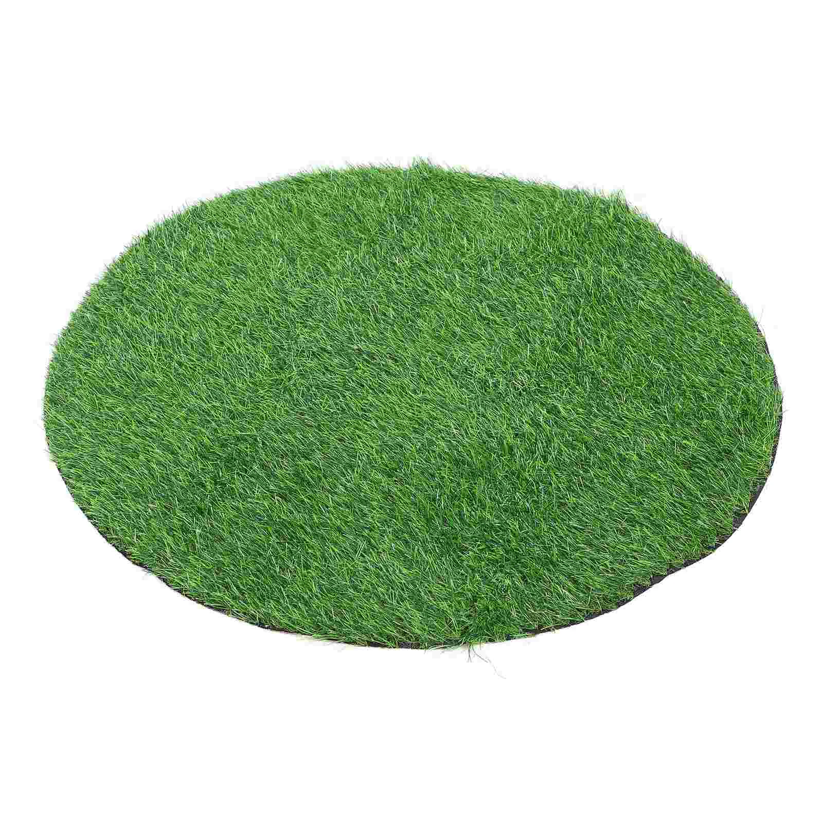 

Manhole Cover Decoration Lawn Dining Table Mats Grass Placemat Greenery Fake for Patio