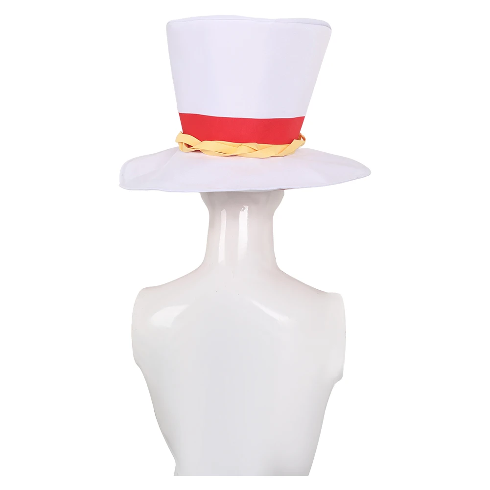 Adult Lucifer Cosplay Hat Cap Anime Fantasy Costume Accessories Halloween Carnival Party Men Women White Top Hats Gifts