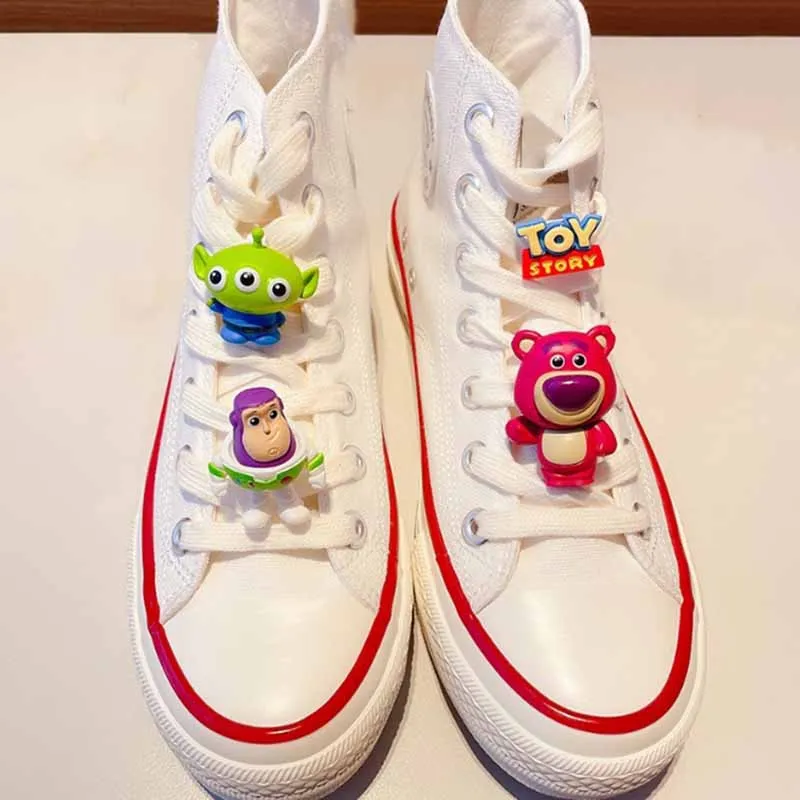 MINISO Buzz Lightyear Strawberry Dinosaur Shoe Accessories Cute Simple 3D Soft Cartoon Birthday Gift Sandal Decoration Buckle