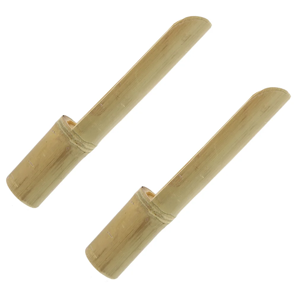 

2 Pcs Non Stick Shrimp Slider Scoops Meatball Spoon with Hole Bamboo Cooking Meatballs Maker Tool