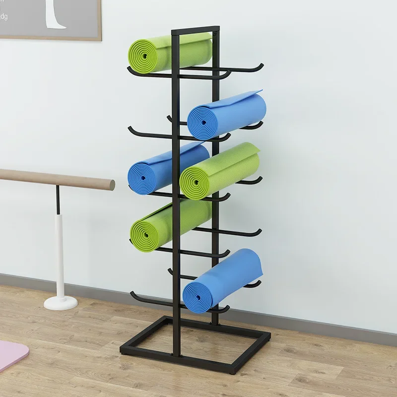 Gym exercise mat yoga mat storage rack multi-layer floor storage rack