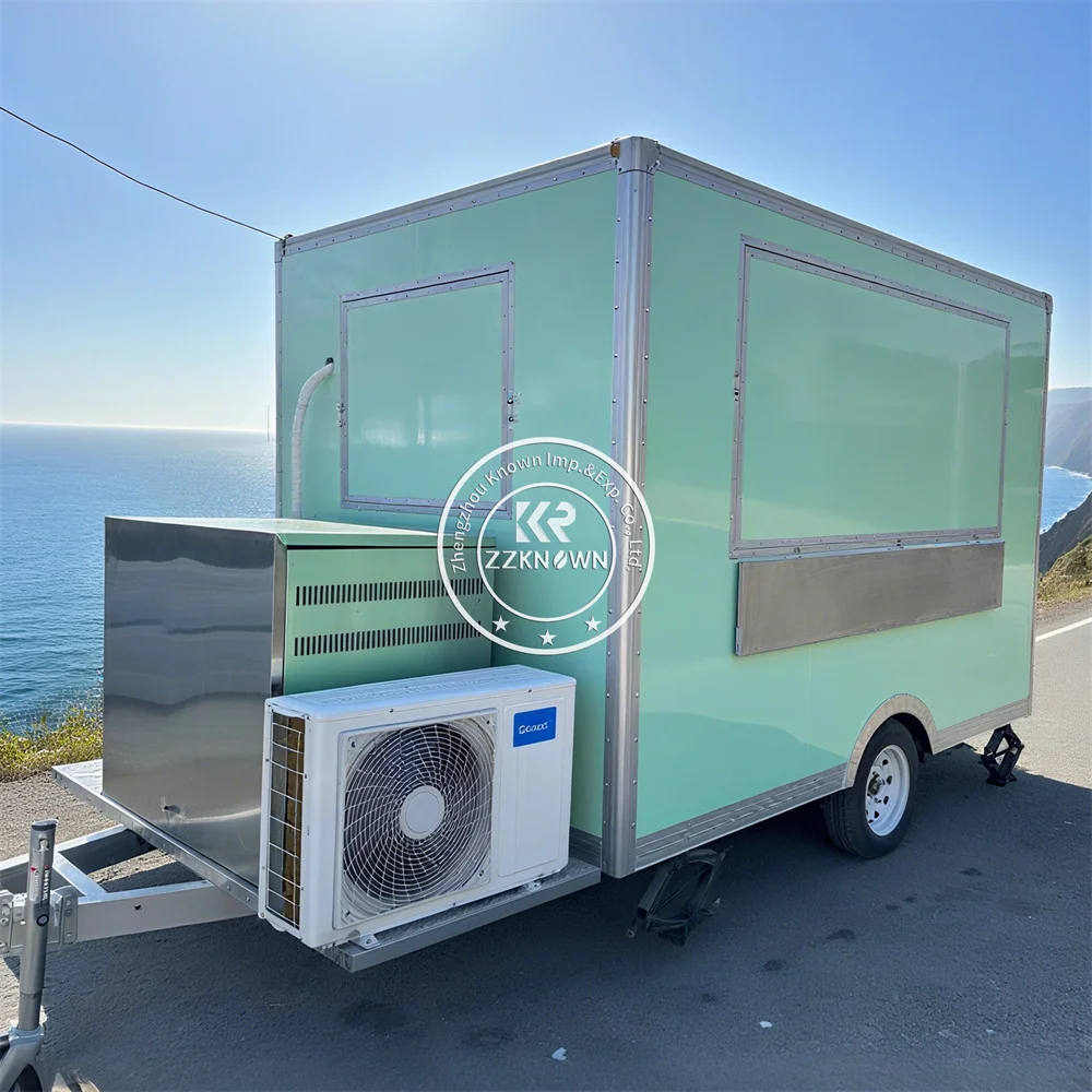 

Mobile Food Truck Fully Equipped Street Coffee Kiosk Hot Dog Cart Custom Concession Food Trailer With Full Kitchen