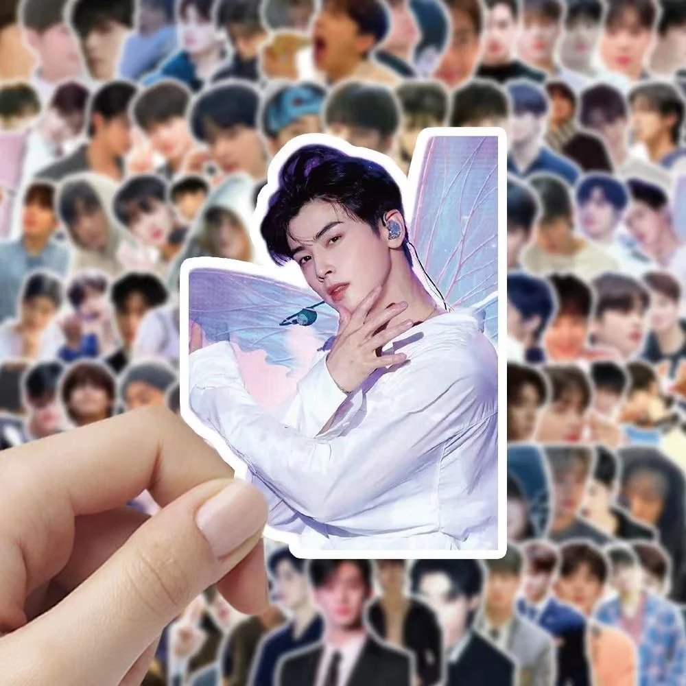 100pcs Cha EunWoo decorative hand account DIY stickers